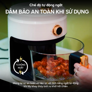 Nồi chiên không dầu La Goumet 4L 1.200W khay thủy tinh an toàn - Giá ưu đãi 1.499.000 VND