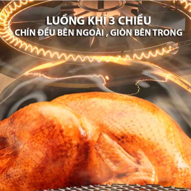Nồi Chiên Không Dầu Lồng Kính 5L Hikira - Chiên Đều 360 độ Giá 878.000 5