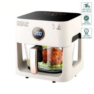 Nồi Chiên Không Dầu Lồng Kính 5L Hikira - Chiên Đều 360 độ Giá 878.000 8