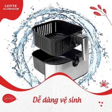 Nồi chiên không dầu Lotte 5,5L Hàn Quốc - Chính hãng, 12 tháng BH, giá 2.28 triệu