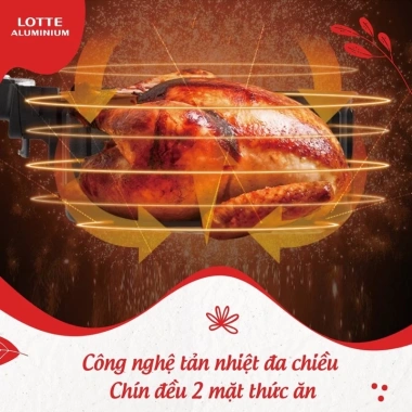 Nồi chiên không dầu Lotte 5,5L Hàn Quốc - Chính hãng, 12 tháng BH, giá 2.28 triệu
