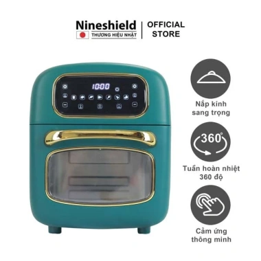 Nồi chiên không dầu Nineshield 12,5L - 8L/10L/15L màn hình điện tử, kính bảo vệ, bảo hành 12 tháng - Giá chỉ 560.000₫ 2