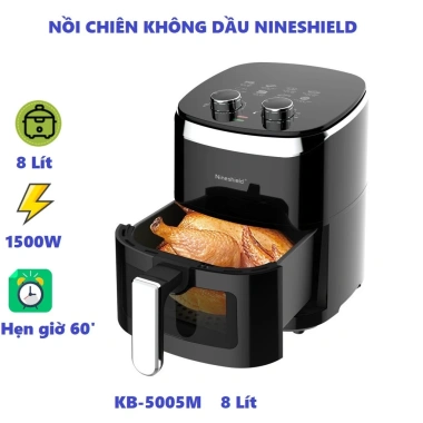Nồi chiên không dầu Nineshield 12,5L - 8L/10L/15L màn hình điện tử, kính bảo vệ, bảo hành 12 tháng - Giá chỉ 560.000₫ 5