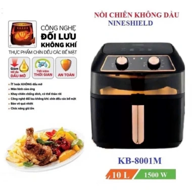 Nồi chiên không dầu Nineshield 8-15L công nghệ 360 độ, màn hình điện tử, bảo hành 12 tháng, giảm giá 1.240.000₫ 8