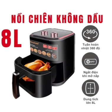 Nồi chiên không dầu Nineshield 8-15L công nghệ 360 độ, màn hình điện tử, bảo hành 12 tháng, giảm giá 1.240.000₫ 10