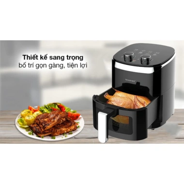 Nồi Chiên Không Dầu NINESHIELD 8L KB-5.005M - Gọn Nhỏ, Kính Trong, Bảo Hành 12 Tháng, 599k