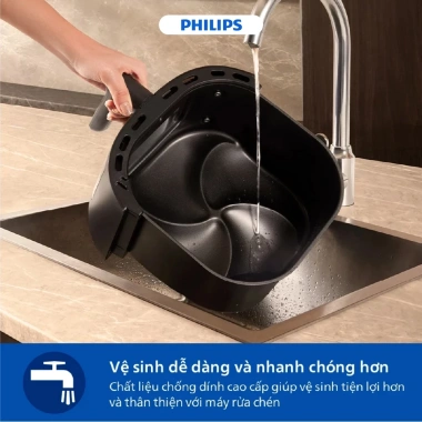 Nồi chiên không dầu Philips NA/120-130 6.2L điện tử - Giá ưu đãi 1.38 triệu hàng chính hãng 8