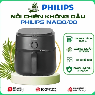Nồi chiên không dầu Philips NA130/00 6.2L 1.700W Chính hãng, bảo hành 2 năm, giảm giá