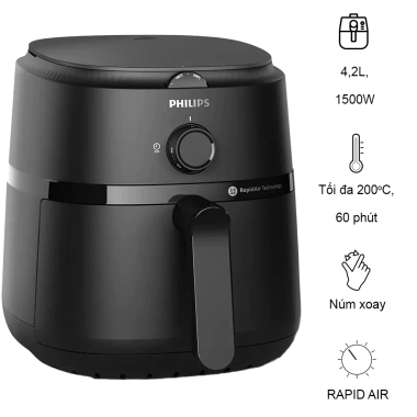 Nồi chiên không dầu Philips NA130/00 6.2L 1.700W Chính hãng, bảo hành 2 năm, giảm giá