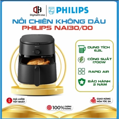 Nồi chiên không dầu Philips NA130/00 6.2L 1.700W - Chính hãng, BH 2 năm, Giá 1.389.000₫