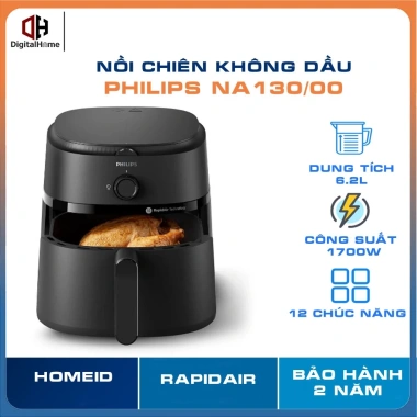 Nồi chiên không dầu Philips NA130/00 6.2L 1.700W - Chính hãng, BH 2 năm, Giá 1.389.000₫