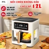 Nồi chiên không dầu PVL 12L lồng kính xuyên thấu, chiên 360 đồng đều - Bảo hành 12 tháng, giá 720.000₫