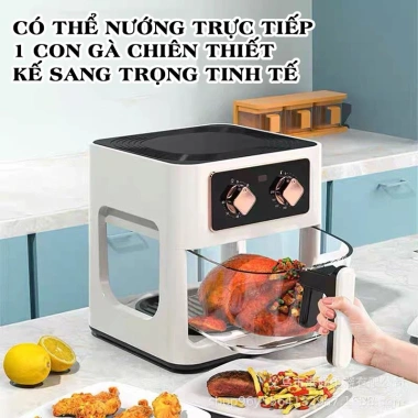 Nồi chiên không dầu PVL 12L lồng kính xuyên thấu, chiên 360 đồng đều - Bảo hành 12 tháng, giá 720.000₫