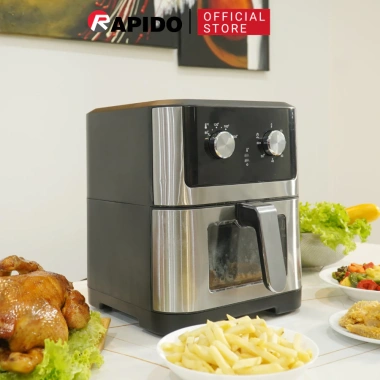 Nồi Chiên Không Dầu RAPIDO RAF 8.0M 8L Chống Dính An Toàn - Bảo Hành 12 Tháng