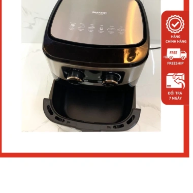 Nồi Chiên Không Dầu SHARP 12L Siêu Rộng – Chiên Nướng Gà 3kg, Cửa Kính Hiện Đại, BH 12 Tháng, Giá Ưu Đãi 1,49 Triệu