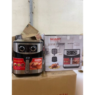 Nồi Chiên Không Dầu SHARP 12L Siêu Rộng – Chiên Nướng Gà 3kg, Cửa Kính Hiện Đại, BH 12 Tháng, Giá Ưu Đãi 1,49 Triệu