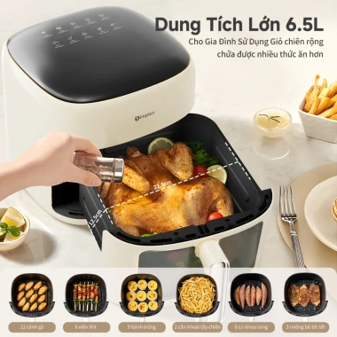 Nồi chiên không dầu Simplus 5L - Đa năng, ít dầu, cửa sổ quan sát lớn, 10 chế độ, giá 1.099.000 VND