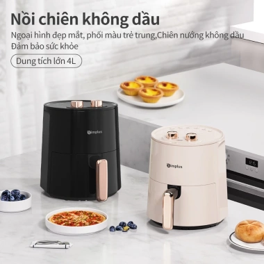Nồi chiên không dầu Simplus KQZG007 4L dung tích lớn - BH 1 năm, Đổi 1, Giá ưu đãi 669.000₫