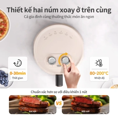 Nồi chiên không dầu Simplus KQZG007 4L dung tích lớn - BH 1 năm, Đổi 1, Giá ưu đãi 669.000₫
