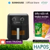 Nồi chiên không dầu Sunhouse 6.5L SHD4.030 RapidAir giảm tới 80% dầu mỡ, khoang chiên trong suốt, HAPOS HSA