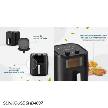 Nồi chiên không dầu SUNHOUSE đa dung tích 6‑9L SHD4.026/SHD4.030/SHD4.035/SHD4.037 – 12 tháng bảo hành, giảm còn 1.089.000₫ 8 Nồi chiên không dầu SUNHOUSE đa dung tích 6‑9L SHD4.026/SHD4.030/SHD4.035/SHD4.037 – 12 tháng bảo hành, giảm còn 1.089.000₫ 8
