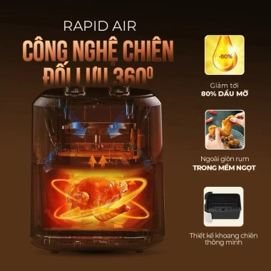 Nồi chiên không dầu Sunhouse SHD4.022 5.5L - Khoang lớn 3-6 người, Rapid Air, giảm còn 1,090,000₫ 3 Nồi chiên không dầu Sunhouse SHD4.022 5.5L - Khoang lớn 3-6 người, Rapid Air, giảm còn 1,090,000₫ 3