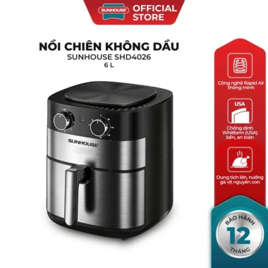 Nồi Chiên Không Dầu Sunhouse SHD4.026 1.750W 6.0l Bảo hành 12 tháng -1,149,000 VND