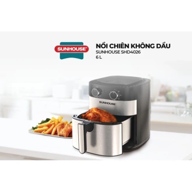 Nồi Chiên Không Dầu Sunhouse SHD4.026 1.750W 6.0l Bảo hành 12 tháng -1,149,000 VND