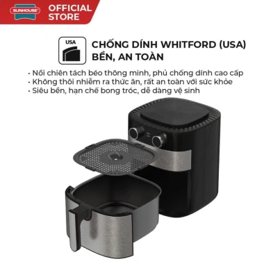 Nồi Chiên Không Dầu Sunhouse SHD4.026 1.750W 6.0l Bảo hành 12 tháng -1,149,000 VND