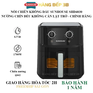 Nồi chiên không dầu Sunhouse SHD4.030 6.5L 1.700W - Bảo hành 1 năm - 1.065.000₫