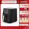 Nồi chiên không dầu Sunhouse SHD4.030 6.5L - Chiên gà nguyên con, BH 12 tháng