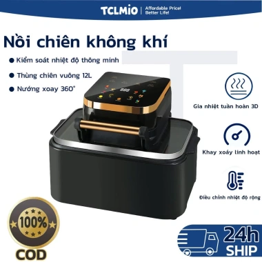 Nồi Chiên Không Khí Đa Năng, Lò Nướng Hai Lớp Bánh Trứng Gà Rán Khoai Lang, Công Suất Lớn, BH 2 Năm - 1,399,900 VNĐ
