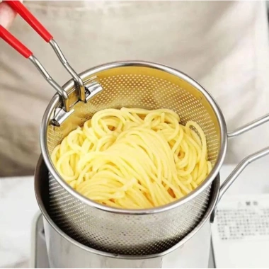 Nồi chiên ngập dầu 1.200ml inox 304 dùng bếp từ - chiên khoai tây, trụng bún, luộc trứng, giá 69.000 VND 2
