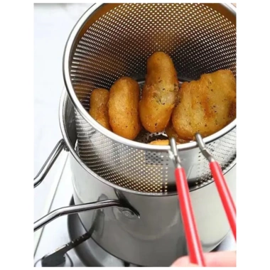 Nồi chiên ngập dầu 1.200ml inox 304 dùng bếp từ - chiên khoai tây, trụng bún, luộc trứng, giá 69.000 VND 4