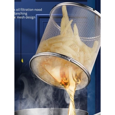 Nồi chiên ngập dầu 1.200ml inox 304 dùng bếp từ - chiên khoai tây, trụng bún, luộc trứng, giá 69.000 VND 5