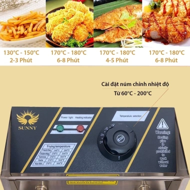 Nồi chiên nhúng điện đa năng chiên gà, khoai tây, thực phẩm - BH 12 tháng - 505k 8