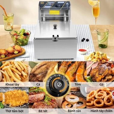 Nồi chiên nhúng điện đa năng chiên gà, khoai tây, thực phẩm - BH 12 tháng - 505k 9