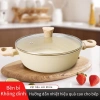 Nồi chống dính vân đá y tế 20-24cm, tay cầm chống nóng, nắp kính, dùng cho mọi bếp - 229.000 VND 5