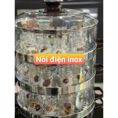 Nồi Chưng Yến Điện Inox 4 Tầng - Nồi Hấp Thực Phẩm Siêu Tiện Lợi, Giá 2.9 Triệu Giảm Giá 2