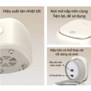 Nồi cơm cảm ứng KAW 400W giảm đường đa năng 8 chế độ nấu - Bảo hành 12 tháng