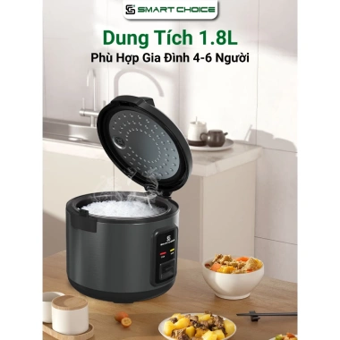 Nồi Cơm Điện 1,8L SMARTCHOICE SCG-RC18BR - Ceramic Chống Dính, Cơm Dẻo, Chín Nhanh, Giá 889.000₫ 3 Nồi Cơm Điện 1,8L SMARTCHOICE SCG-RC18BR - Ceramic Chống Dính, Cơm Dẻo, Chín Nhanh, Giá 889.000₫ 3
