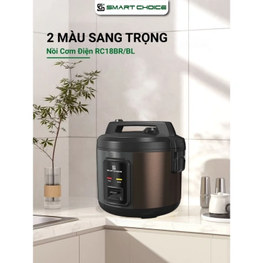 Nồi Cơm Điện 1,8L SMARTCHOICE SCG-RC18BR - Ceramic Chống Dính, Cơm Dẻo, Chín Nhanh, Giá 889.000₫