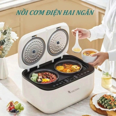 Nồi Cơm Điện 2 Ngăn KOSCORN 5L LCD Cảm Ứng 12 Chức Năng Đa Năng - Giá ưu đãi 1.289.000 VND