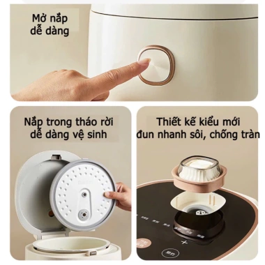 Nồi cơm điện Bear DFB-B40Z9 4L 800W cảm ứng, bảo hành 18 tháng - 1,150,000₫ 5 Nồi cơm điện Bear DFB-B40Z9 4L 800W cảm ứng, bảo hành 18 tháng - 1,150,000₫ 5