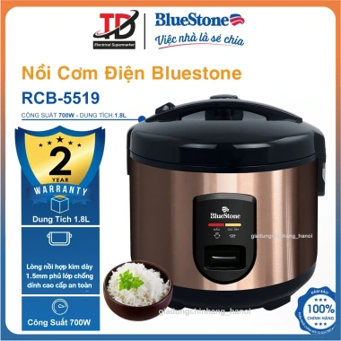 Nồi Cơm Điện Bluestone RCB-5.519 1.8L 700W - Bảo Hành 2 Năm, Giá 749.000₫