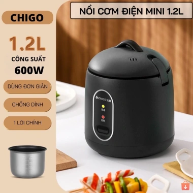 Nồi Cơm Điện Chigo Đa Năng - Nấu Cơm, Hầm, Cháo, Hấp, Xào, Luộc chỉ 222k