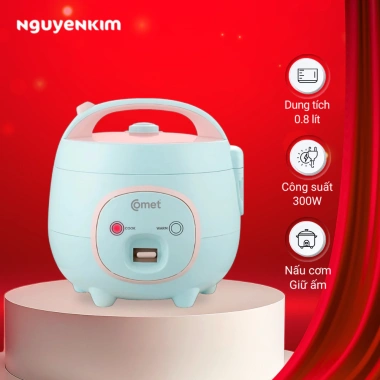 Nồi cơm điện Comet 0.8 lít CM8.006 - Hàng chính hãng, Giá ưu đãi 430.000₫