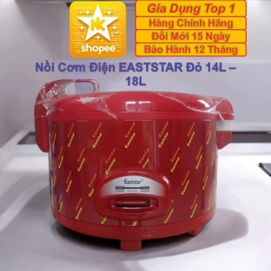 Nồi Cơm Điện Công Nghiệp EASTSTAR Đỏ Vung Liền 14‑18L – Top 1 Gia Dụng, Giá Giảm 23% chỉ 1,287,000₫