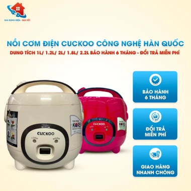 Nồi Cơm Điện CUCKOO 1-1,8L 700W Nắp Gài Hình Lợn Tráng Men Siêu Chống Dính Giá chỉ 279.000₫