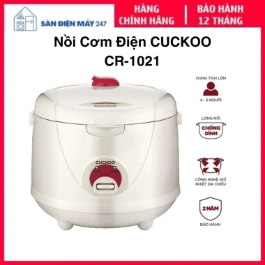 Nồi cơm điện Cuckoo 1.8L CR-1.021 chính hãng - Áp suất nhanh, tiết kiệm điện, giảm giá 20%